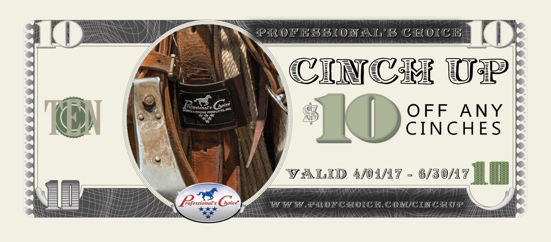 Save $10 off any Professional's Choice Cinch