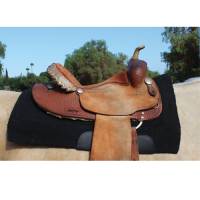 Western Saddle Pads - SMx Air Ride Pads - Comfort-Fit SMx Heavy Duty Air Ride Western Pad - Solid Black 