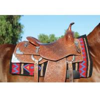 Western Saddle Pads - SMx Air Ride Pads - Comfort-Fit SMx H.D. Air Ride Western Pad Felt Pad - Santa Fe  Pattern