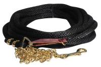 Black Poly Rope Lunge Line with Chain