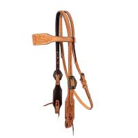 Professionals Choice - Floral Rough-Out Browband Headstall