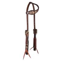 Professionals Choice - Chocolate Arrowhead Single Ear Headstall