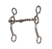 Equisential by Professionals Choice - Long Shank Bit - Twisted Wire Snaffle