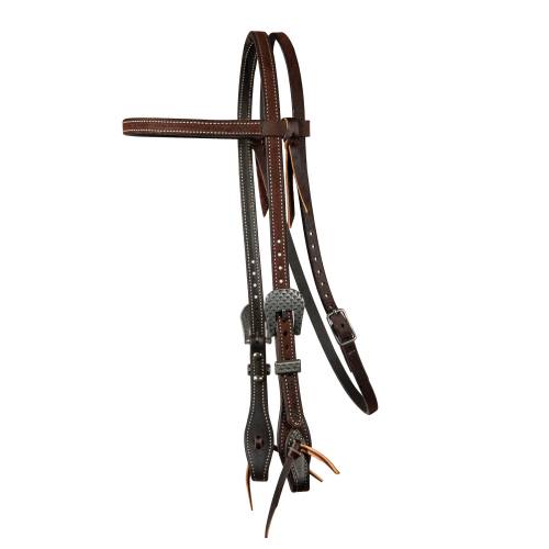 Chocolate Roughout  Browband Headstall