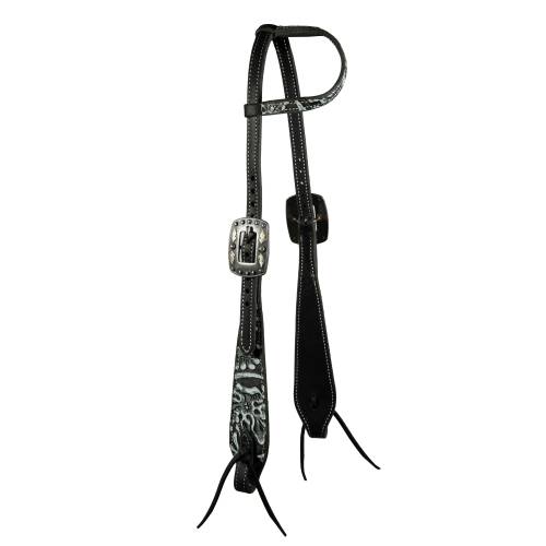 One-Ear Swell Cheek  Paisley Headstall