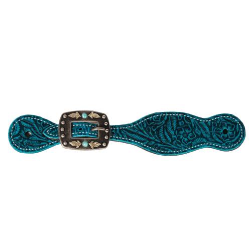 Women's Aqua Floral Spur Strap