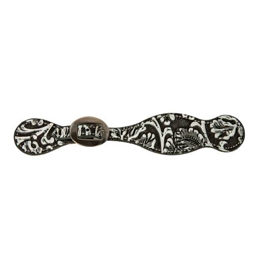 Women's Black & White Paisley Spur Strap