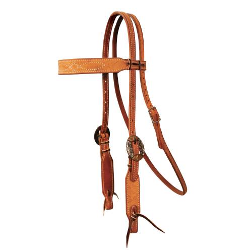 Natural Roughout Gunslinger ⅝” Browband Headstall