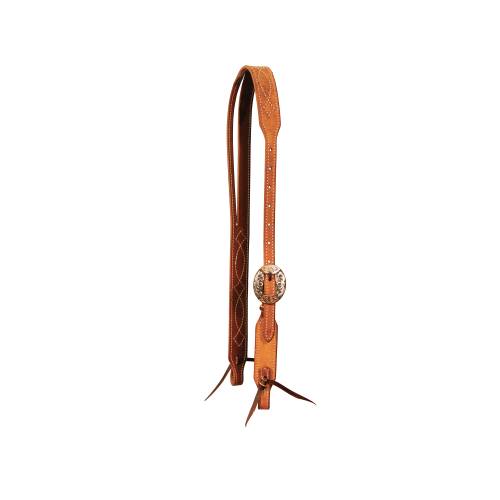 Tapered Natural Roughout Gunslinger Slit-Ear Headstall