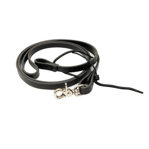 Black ⅝" Latigo Roping Reins