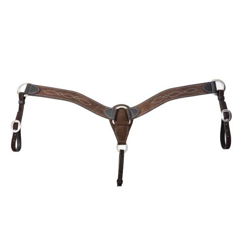 Chocolate Roughout Gunslinger 2" Contoured Breast Collar