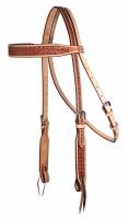 Windmill Collection - Natural Border Browband Headstall