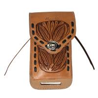 Leather Cell Phone Case - Feather - Image 1