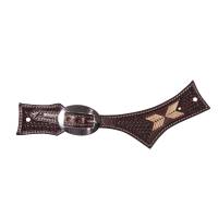 Leather - Spur Straps - Professionals Choice - Chocolate Arrowhead Hatchet Spur Straps