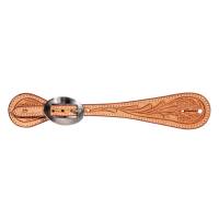 Leather - Spur Straps - Professionals Choice - Floral Rough-Out Guthrie Spur Strap