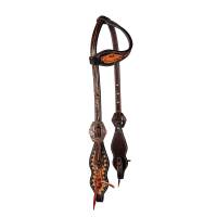 Collections - Buckstitched Filigree Collection - Buskstitched Filigree Single Ear Headstall