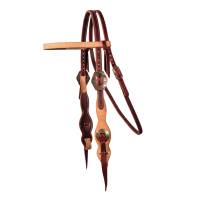 Two Tone Tassel Quick Change Browband Headstall