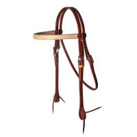 Headstalls - Browband Headstalls - Ranch Rawhide Trimmed 5/8" Browband Headstall