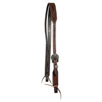 Tapered Chocolate Roughout Gunslinger Slit-Ear Headstall 