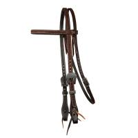 Chocolate Roughout  Browband Headstall 