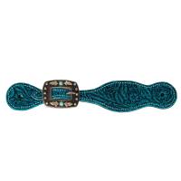 Women's Aqua Floral Spur Strap